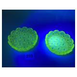 DAISY AND BUTTON VASELINE BOWLS