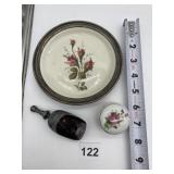 ROSENTHAL SELB GERMANY STERLING RIM DISH, FOOTED