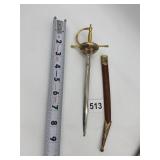 SMALL 9 INCH KNIFE SLASH LETTER OPENER