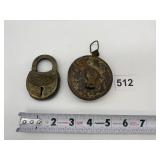 CRESCENT LOCK AND ANTIQUE TAPE MEASURE