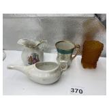 INVALID FEEDER, AMBER TOOTHPICK HOLDER ETC.