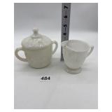 2 MILK GLASS PIECES