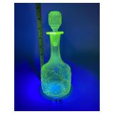 VASELINE CARAFE OURALINE COLLECTION URANIUM GLASS