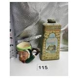 TOBY MUG, WATKINS EGYPTIAN BOUQUET TALCUM POWDER