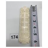 INTRICATE FLOWER DESIGN CARVED BONE CRIBBAGE