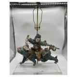 CHINESE ROOF TILE FIGURES MOUNTED ON LUCITE