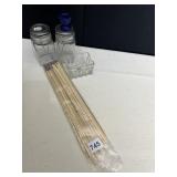 BAMBOO SHISH KABOB STICKS, SUGAR PACKET HOLDER,