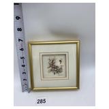 SEASHELL ARTWORK FRAMED AND SIGNED LOWER RIGHT