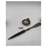 STERLING ASHTRAY AND NAIL FILE