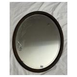 OVAL WOOD VINTAGE MIRROR