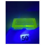 VASELINE URANIUM GLASS DISPLAY STAND TEABERRY GUM