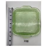 URANIUM GLASS DOUBLE HANDLE DISH