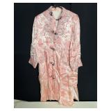 SILK ACETATE EVENING COAT W/ BUTTON FRONT