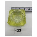 VASELINE INK WELL URANIUM GLASS TINY FLAKE ON