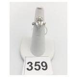 14KGE RING SIZE 4 ESPO MARQUIS CUT STONE