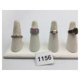 SILVER 925 RINGS SIZE THREE SIZE 6 ONE SIZE 10