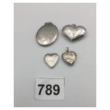 LOCKET PENDANTS HEARTS OVAL