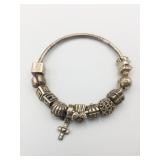 PANDORA 925 SILVER CHARM BRACELET 1.49OZ