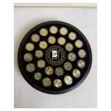 SACAGAWEA $1.00 COINS 26 TOTAL IN ROUND DISPLAY