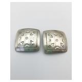 MEXICAN SILVER 925 EARRINGS ETCHED WITH SYMBOLS