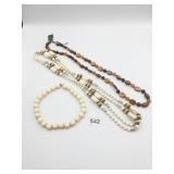 BEADED NECKLACES 17" 68" COOKIE LEE NWT OVAL