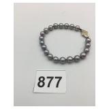 BRACELET SILVER GRAY BEADS