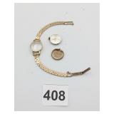 375 GOLD OMEGA WATCH BAND AND BACK MARKED 375