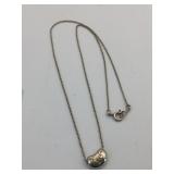 TIFFANY & C0 SILVER 925 HEART PENDANT NECKLACE