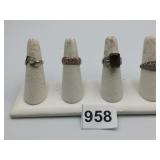 925 SILVER RINGS SIZE 7,8