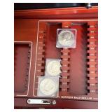 WOOD PRESENTATION CASE W/ COINS INCL.