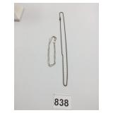 SILVER 925 ITALY BRACELET CHAIN NECKLACE
