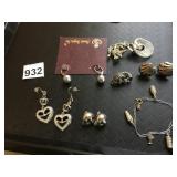 EARRINGS RHINESTONE PIN BRACELET