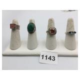 SILVER 925 RINGS TWO SIZE 5 TWO SIZE 8