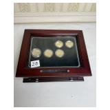 5 COMMEMORATIVE HALF DOLLARS IN PRESENTATION CASE