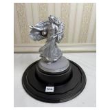 WALKING LIBERTY PEWTER FIGURE ON STAND CAN