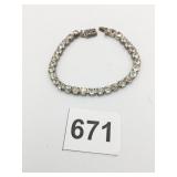 SILVER 925 RHINESTONE BRACELET ,310 OZT
