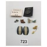 COACH NYC PIN NEW CARDED FASHION BUG EARRINGS
