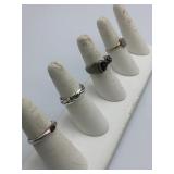 RINGS SIZE 7, 7.5 SILVER 925