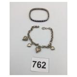 SILVER 925 CHILDS BLUE ENAMEL BRACELET SILVER