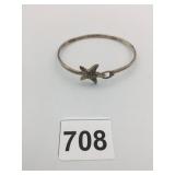 SILVER 925 BRACELET WITH STARFISH HOOK CLOSE .372