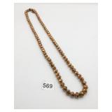 HEIDI DAUS FACETED BROWN GLASS BEADED NECKLACE