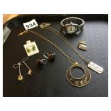 TIMEX WRISTWATCH DAMASCENE PENDANT NECKLACE