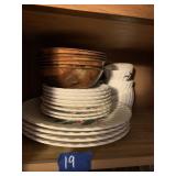 6 WOODEN SALAD BOWLS, CHRISTMAS DISHES