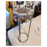 SLATE TOP PLANT STAND, MISSING SOME METAL DETAILS