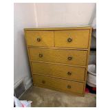 VINTAGE DRAWER UNIT WITH GLASS TOP