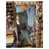 BUNGEES AND TRINKETS ON AND AROUND KITCHEN DOOR