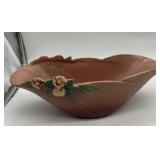ROSEVILLE SNOWBERRY CONSOLE BOWL IN SALMON PINK
