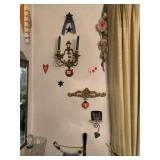 ITEMS ON WALL NEXT TO WINDOW IN DINING ROOM