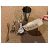 FIRE KING ANCHOR HAWKING WHEAT DISH, VINTAGE BAR