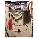 ITEMS HANGING/ATTACHED TO WALL, BACK OF DOORS